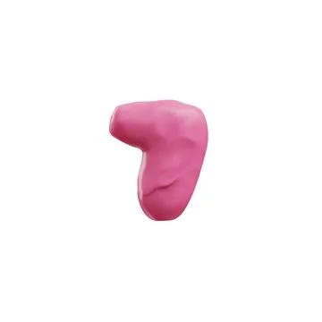 Number one, digit 1 plasticine art, realistic 3D vector cute pink icon Stock Illustration