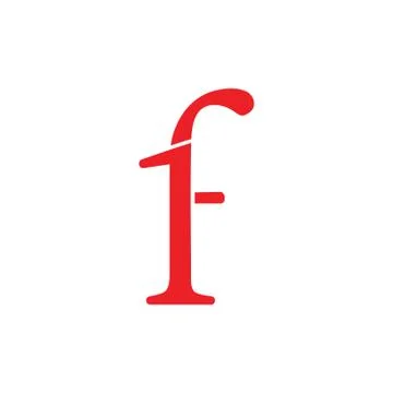 Number one f simple logo vector Illustrazione stock