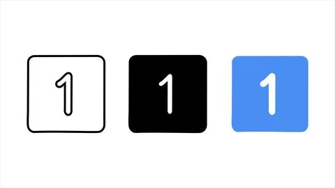 Number one first position and winner icon set Stock Illustration