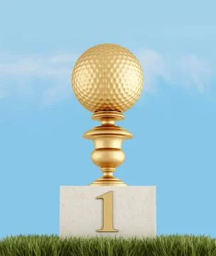 Number one in golf Stock Illustration