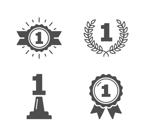 Number One Icons Stock Illustration