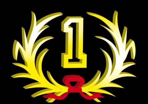 Number one Stock Illustration