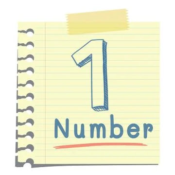 Number one Stock Illustration