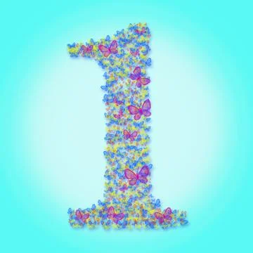 Number one Stock Illustration
