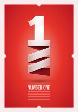Number One Illustrazione stock