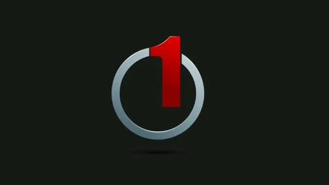 Number one inside a circle, the best. Animated pattern Stock Footage 182807573