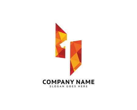 Number one logo, Logo 1 vector template Stock Illustration