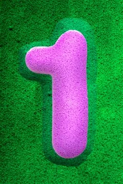 Number One in Pink Stock Illustration