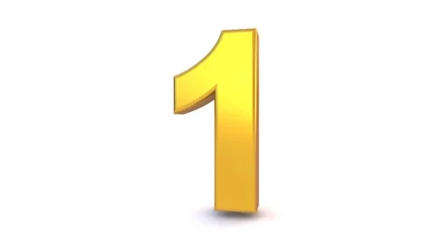 Number One - Rotating and Appearing Video stock 8600865