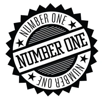 Number one rubber stamp Stock Illustration