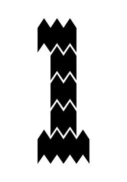 Number one v2 Stock Illustration