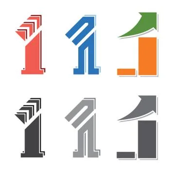 Number one vector Stock Illustration