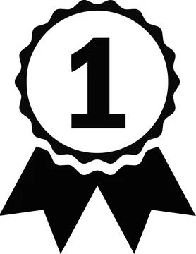 Number One Winner Badge Stock Illustration