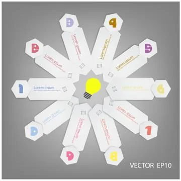 Number options Stock Illustration