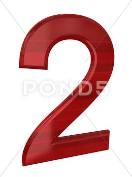 Number over white Stock Illustration