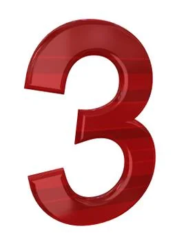 Number over white Stock Illustration