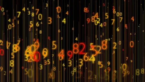Number Particle Digital Cyber Motion Graphics Stock-Footage 196967426