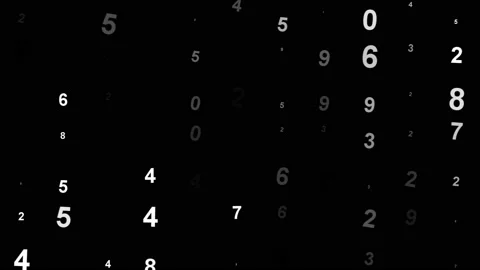 Number Particle Digital Cyber Motion Graphics Video stock 196967481