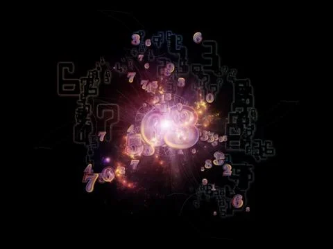 Number Particles Illustrazione stock