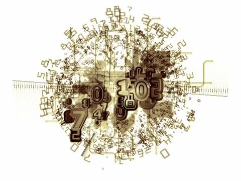 Number Particles Ilustração Stock