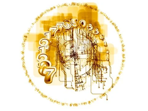 Number Particles Ilustração Stock