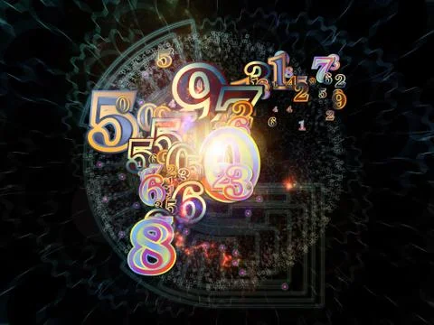 Number Particles Illustrazione stock