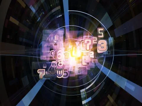 Number Particles Ilustração Stock