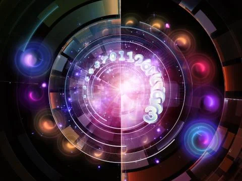 Number Particles Ilustração Stock