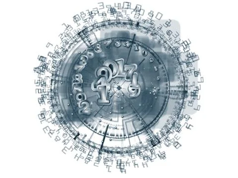 Number Particles Ilustração Stock