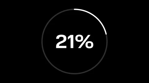 Number percent circle loading icon. Modern design animation Video stock 327912294
