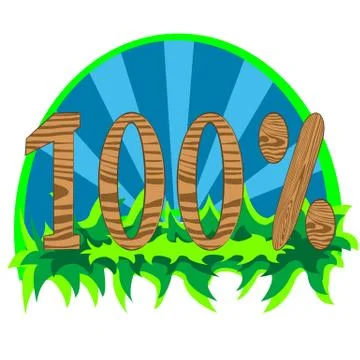Number in percent from tree Stock Illustration