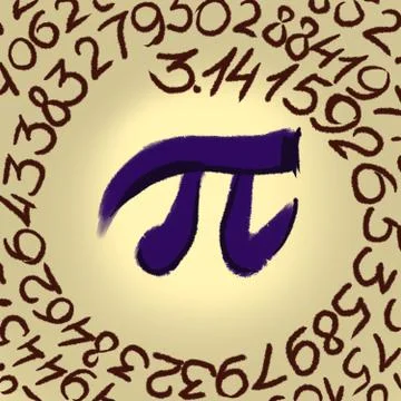 The number pi in a circle of numbers Stock-Illustration