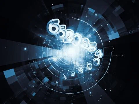 Number Processing Ilustração Stock