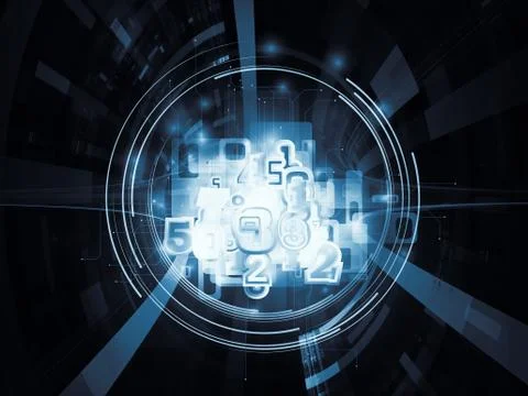 Number Processing Ilustração Stock