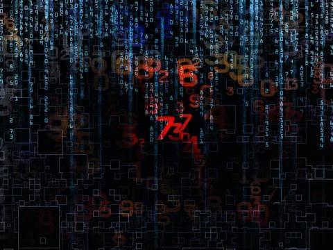 Number Processing Stock Illustration