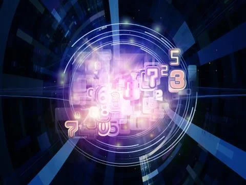 Number Processing Ilustração Stock
