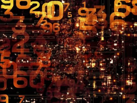 Number Processing Ilustração Stock