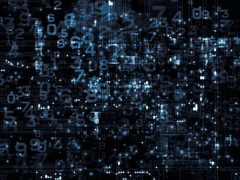 Number Processing Ilustração Stock