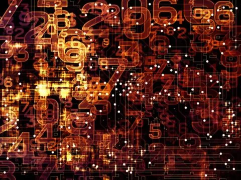 Number Processing Ilustração Stock