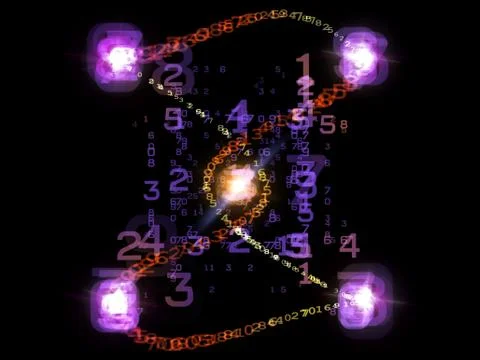 Number Processing Ilustração Stock
