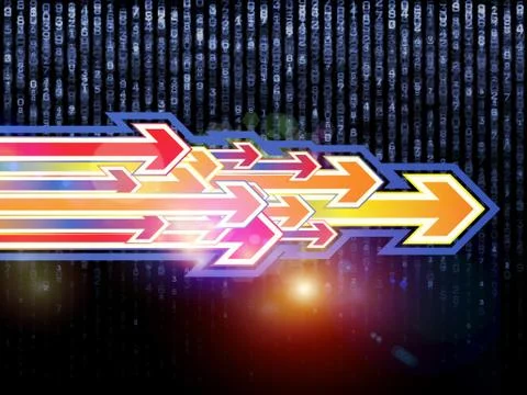 Number Processing Ilustração Stock