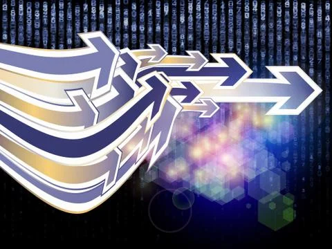 Number Processing Ilustração Stock