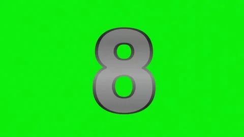 Number Professional on Chroma Key for Compositing Stock Footage 337099596