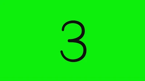 Number Professional - Chroma Key Green Screen Footage Stock Footage 337052454