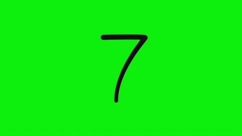 Number Professional on Green Screen Chroma Key Background Stock Footage 337052443