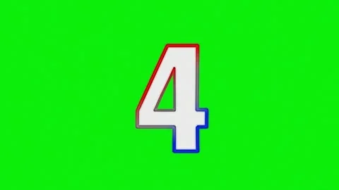 Number Professional on Green Screen Chroma Key Background Video stock 337099571
