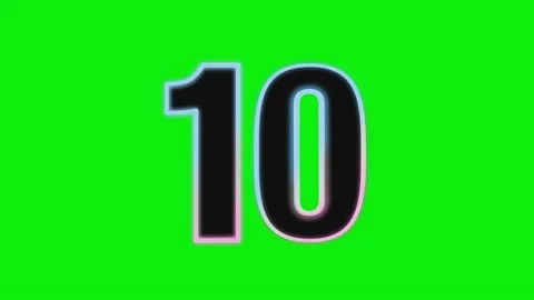 Number Professional on Green Screen Chroma Key Background Stock-Footage 337991139