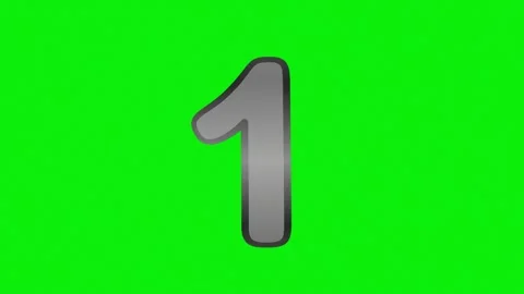 Number Professional with One on Chroma Key for Compositing Video stock 337099585