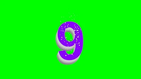 Number Rotating with Form Isolated Green Screen Stock Video Stock Footage 336898982