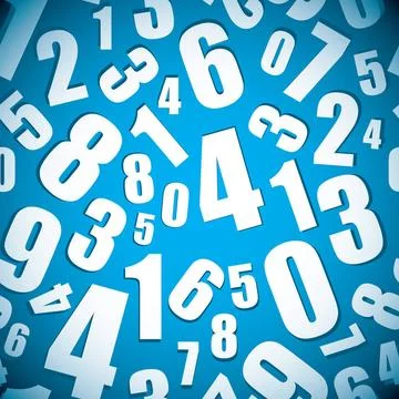 Number seamless background Blue background with seamless numbers pattern a... Stock Photos